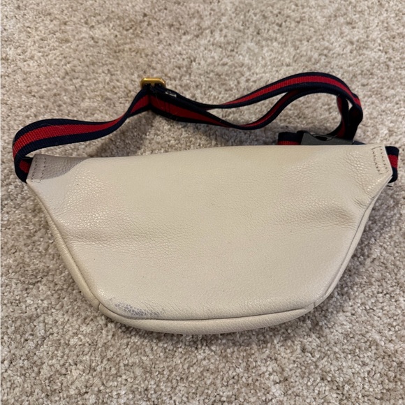 Authentic Gucci Cream Leather Small Belt Bag with Green & Red Web - Picture 16 of 16